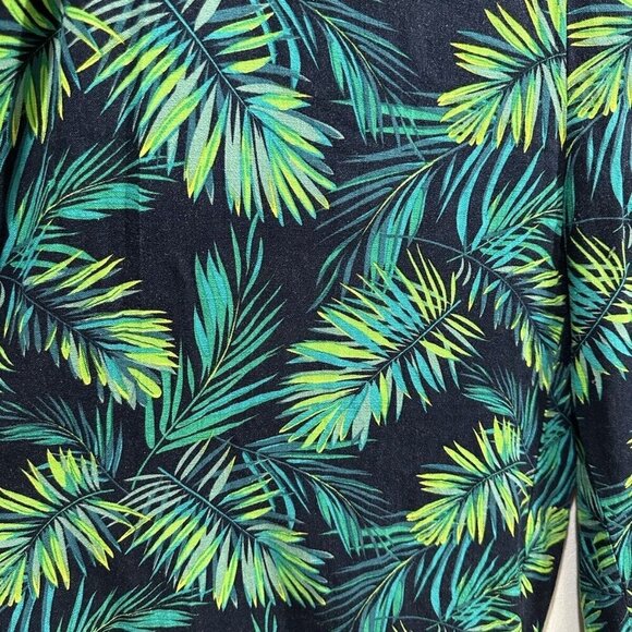 Soft Surroundings Sidnei Wide Leg Crop Palazzo Pants Linen Blend Palm SZ 2XL - Picture 8 of 14